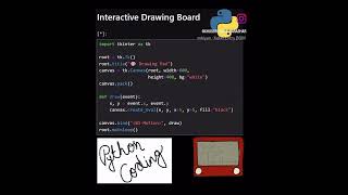 Interactive Drawing Board implementation using python #python#coding#programminglanguage#interactive
