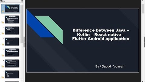 Difference between java - kotlin - react Native - flutter android application
