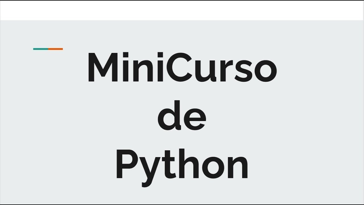 Minicurso de como programar em Python #2 - YouTube