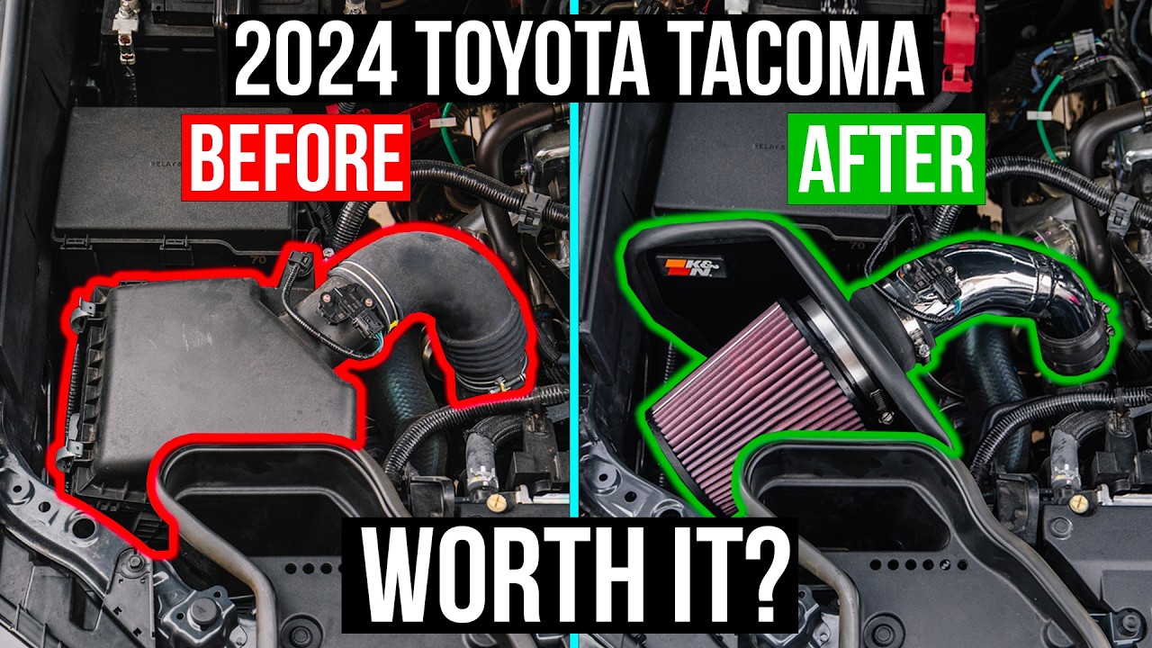 2024 Toyota Tacoma K&N Cold Air Intake Before vs After | Install + Sound Test