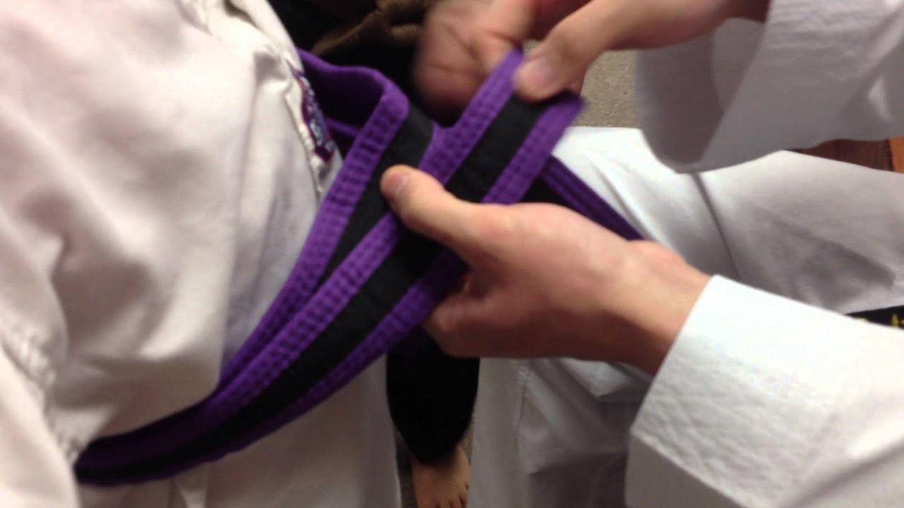 how to tie tae kwon do 태권도 belt in korean 