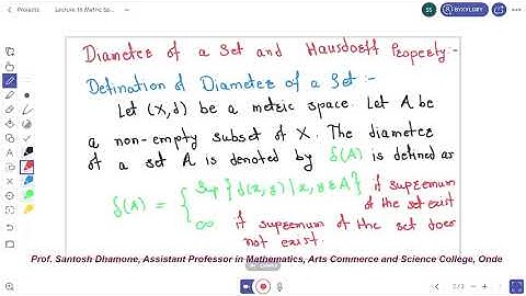 Lecture 16 Metric Spaces