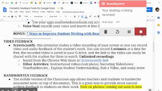 Effective Feedback Part 2: Voice and Video Tools