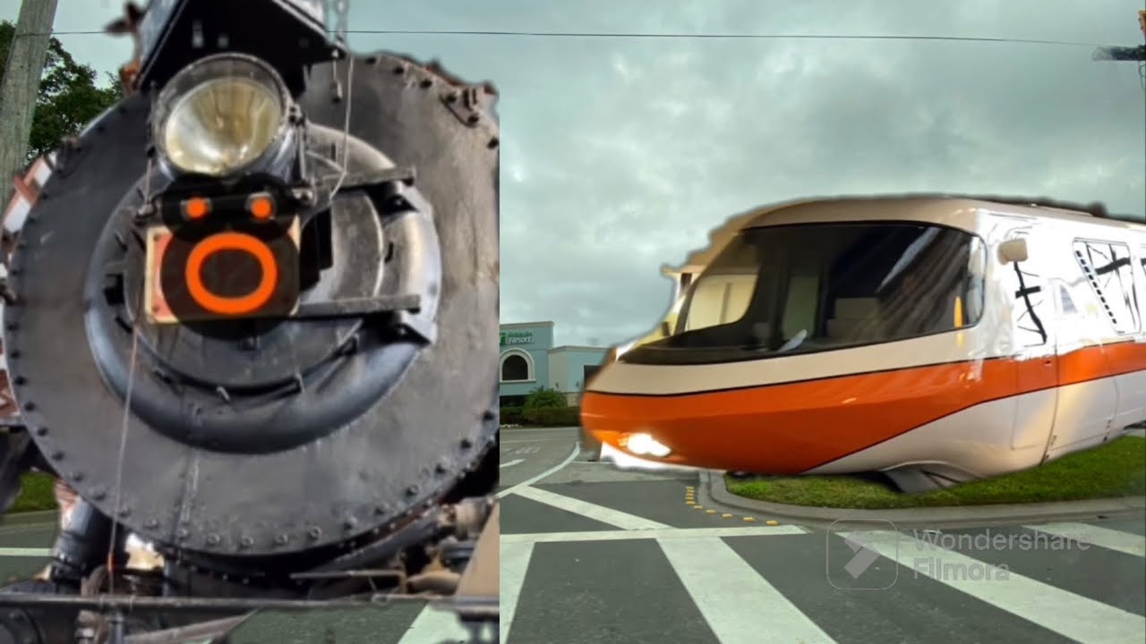 Disney World MONORAIL in Slow Motion vs. FAST!!