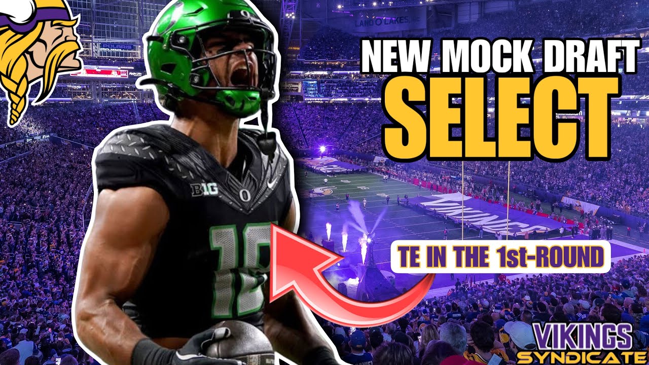 Latest Mock Draft has the Minnesota Vikings SELECTING TE Kenyon Sadiq!