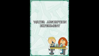 Homeschooling ideas : Simple Science Experiments for kids - Water Absorption