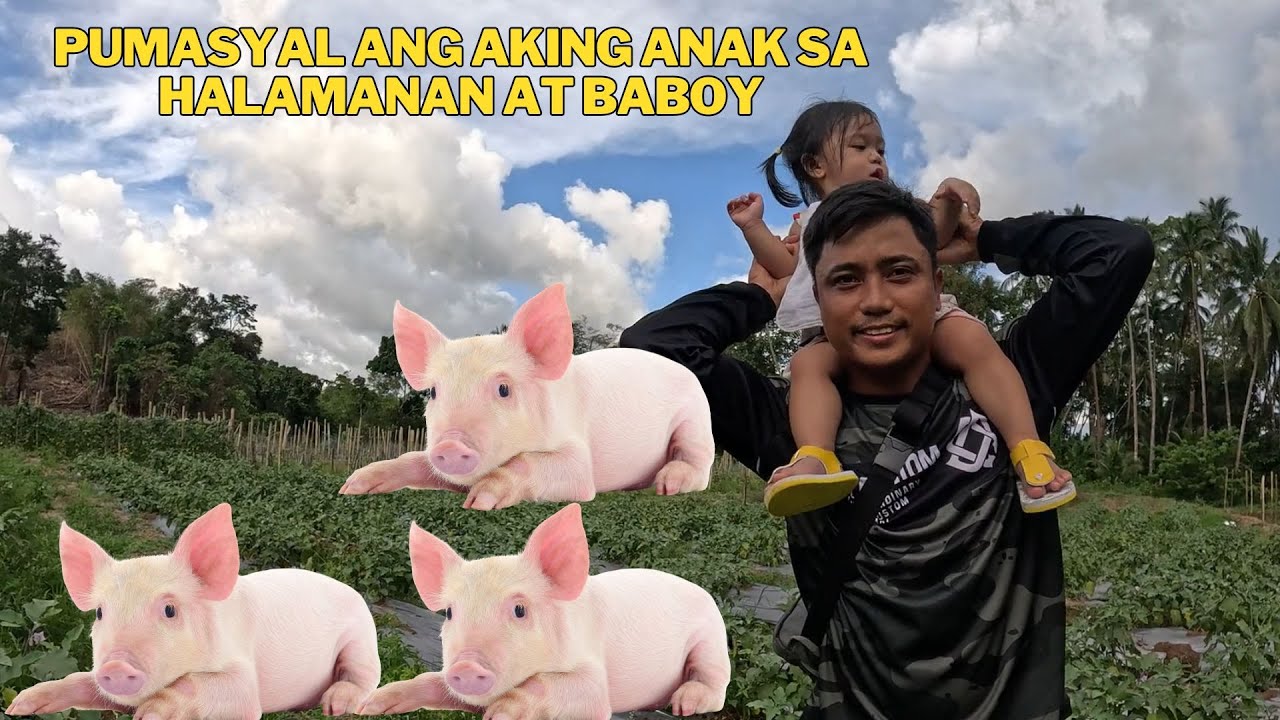 PUMASYAL ANG AKING ANAK SA AKING HALAMANAN TUWANG TUWA SA PAG UULE NAMIN