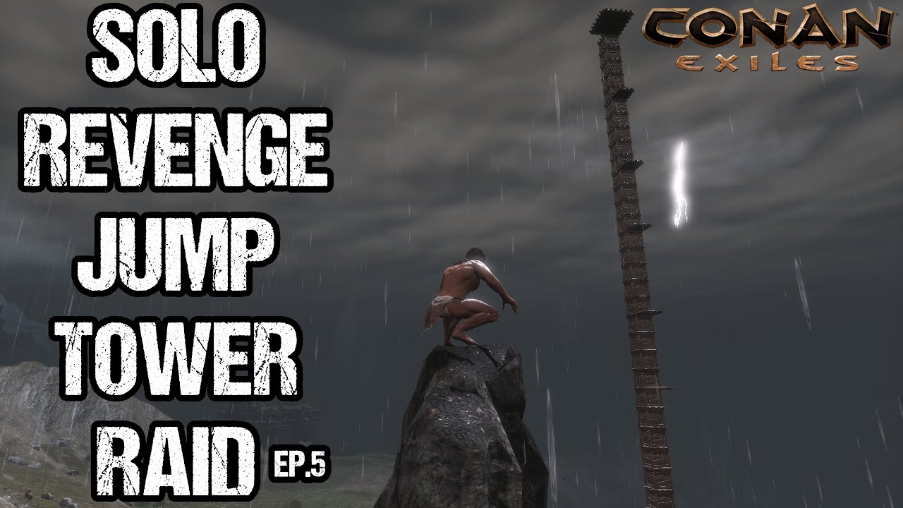 I Built a Jump Tower to Raid My Raiders - Conan Exiles | Solo | Official PvP