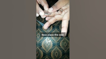 Coin balance on rupee note experiment 😍 easy science craft for kids #shorts