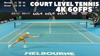 Jannik Sinner & Andy Murray Court Level Practice Points | 2024 (4K 60FPS)