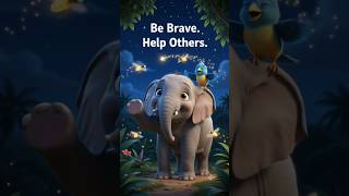 The Little Elephant Who Was Afraid 🐘🌙 | Brave Elephant Story for Kids | Kids Moral Story