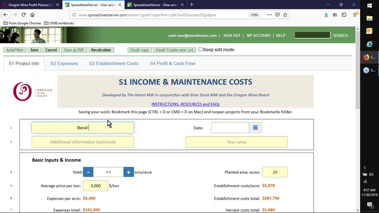 Oregon Wine Profit Planner - Vineyard P&L Webinar