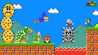 Super Mario Bros , but Enemies Help Old Mario Beat the Game!