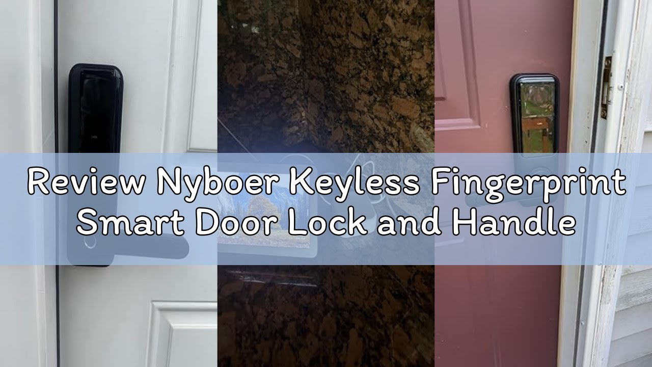 Review Nyboer Keyless Fingerprint Smart Door Lock and Handle - Keypad Entry, Electronic Passcode for