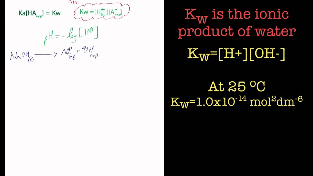 Calculating the pH of strong alkalis. A chemistry tutorial. YouTube