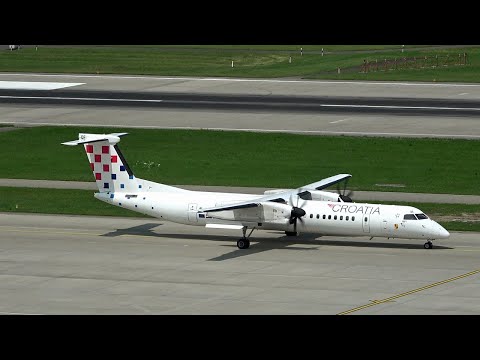 Croatia Airlines De Havilland DHC-8-400 at Zurich airport ZRH