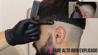 como hacer un HIGH FADE paso a paso BIEN EXPLICADO! fade alto #TUTORIALBARBERIA