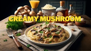 Making the Mushroom Brandy Cream Sauce Spaghetti from Sip and Feast