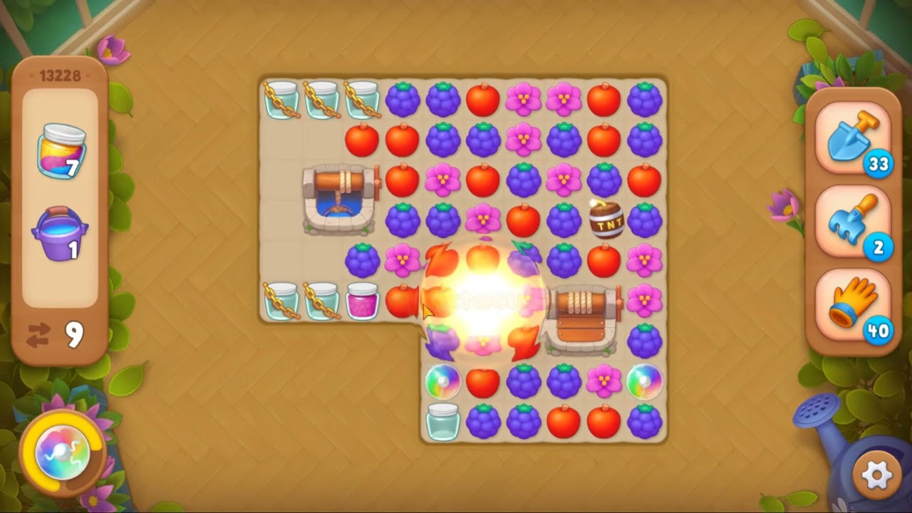 Gardenscapes level 13228 Gameplay 