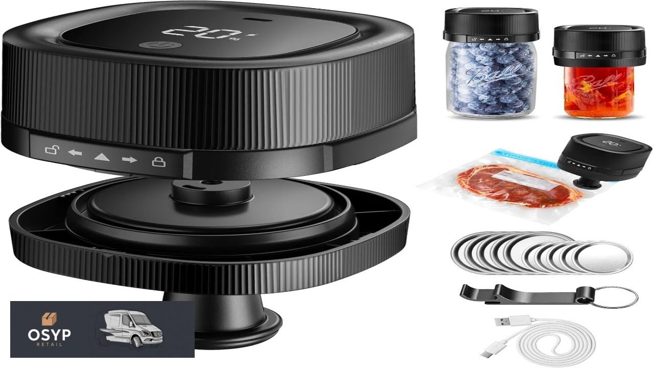 ZIWEO Mason Jar Vacuum Sealer Kit for Wide Mouth and Regular Mouth