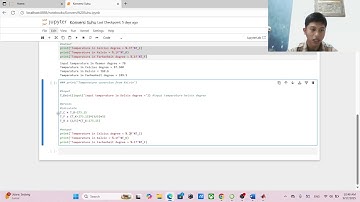 Pemrograman Konversi Suhu Menggunakan Jupyter Notebook dan Matlab (Tugas Komputasi Geofisika)
