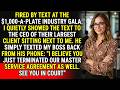 Fired by Text at the Gala? I Triggered Their $38M Legal Collapse.#Corporate Endgame