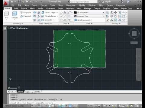 AutoCAD Tutorial - basic training -  how to build a gear