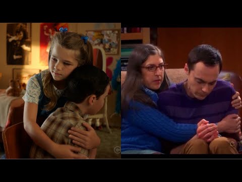 Sheldon Cries Comforted By Missy Amy The Coopers 
