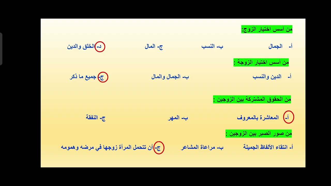 حقوق الزوجين في الاسلام @جيل2009#