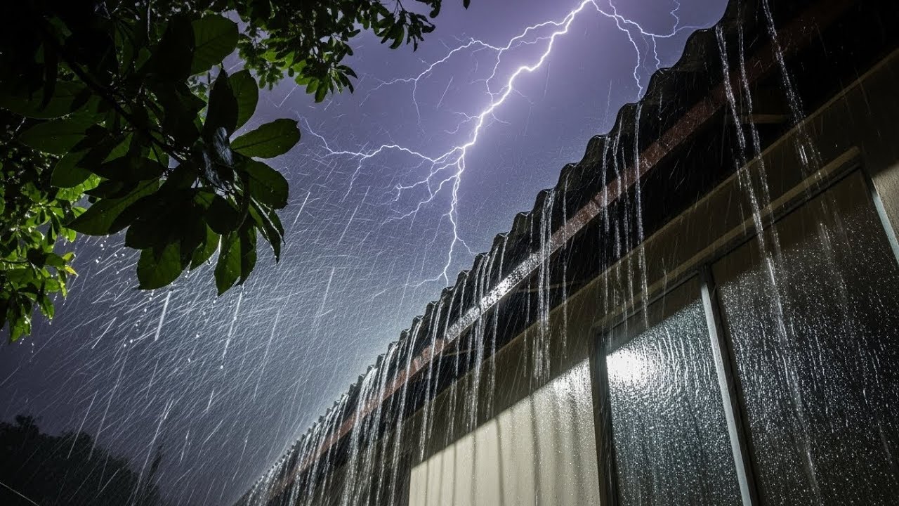 Torrential Rain & Thunder for Deep Sleep, Anxiety Relief & Calm Mind #24