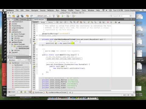 GUI Quiz - Adding code to the start screen
