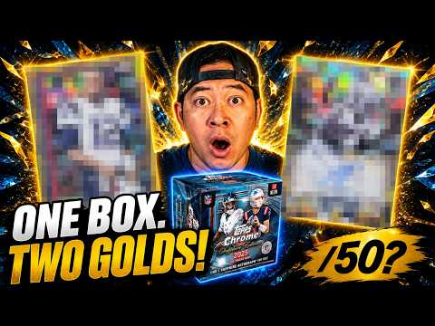 TWO HUGE GOLDS!? 2025 Topps Chrome Football Sapphire Box $3,000+ per BOX