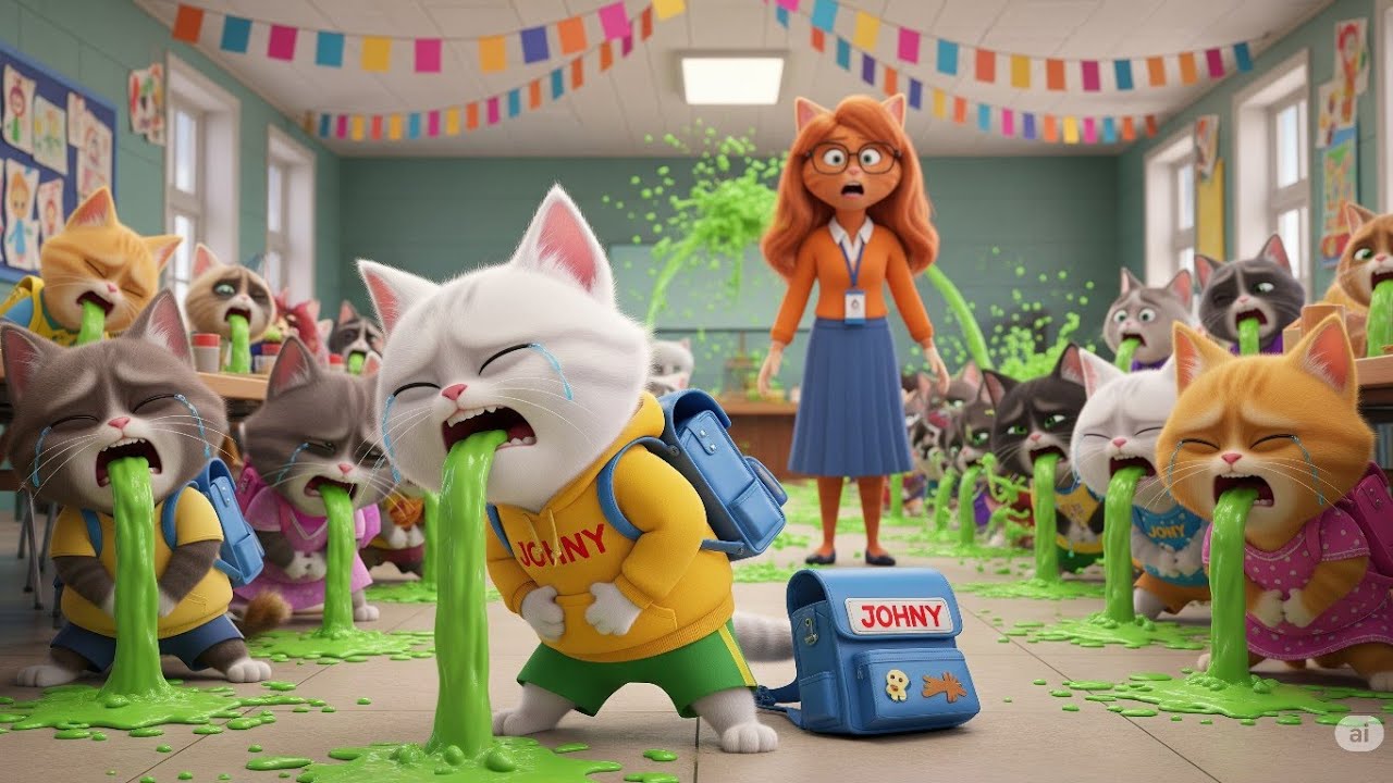 🤮 Kitten Eats Banana & Starts Throwing Up Badly! | Devil Rat's Poison Plan 🍌🐀Vomited 