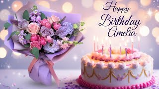 Happy Birthday Amelia 💜 | Warm Birthday Wishes Animation • Soft Purple Background (10 Minutes) screenshot 4