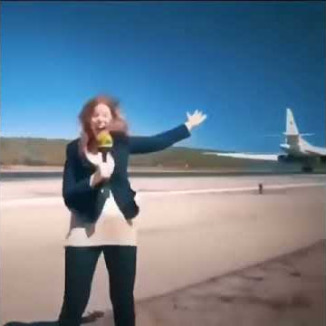 Russian Tu 160 Blackjack Bomber Landing in Venezuela; Reporter gets a little bit too close