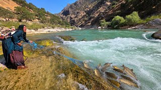 🎣🌊 Fishing in a Wild River | Selling Our Catch to Buy Birthday Cakes for My Two Sons 🎂❤️