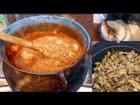 Nigerian Party Jollof | How To Cook Jollof Rice With Firewood Sweetadjeley