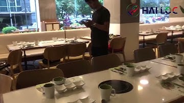 Hailoc lắp màn hình Quảng Cáo lcd treo tường 43inch tại nhà hàng ẩm thực 4 mùa Hoàng Đạo Thúy