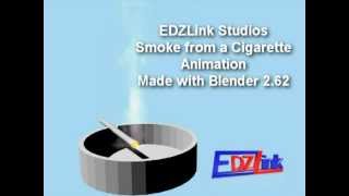 Blender Trial - Smoke from Cigarette Simulation