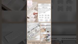 Drawer dividers with clips - Adjustable drawer divider - 2mm - Transparent