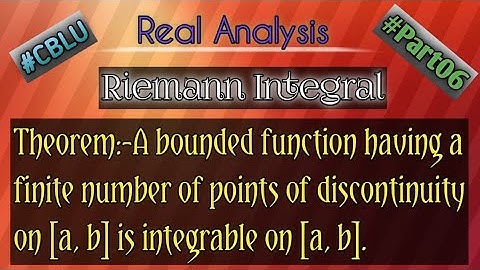B.a|B.sc| Real Analysis |Riemann Integral | CBLU|MDU|KUK|GJU|by Pooja Lohamrod