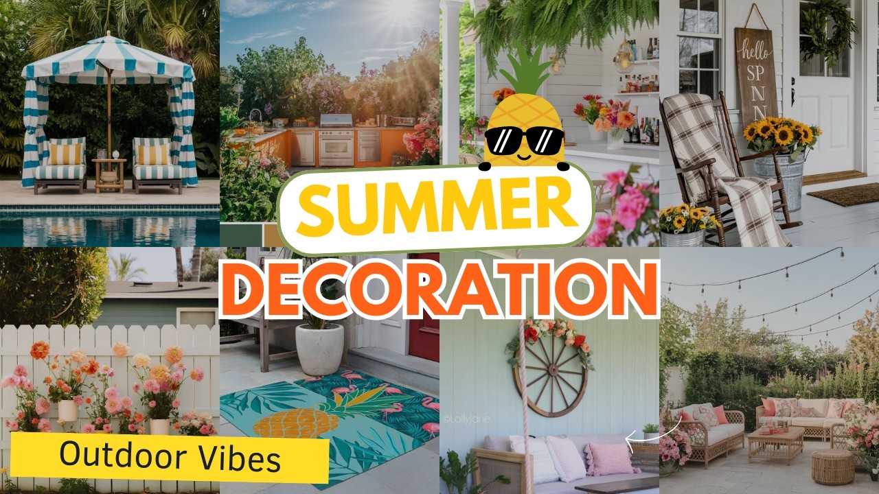 100+ Fresh Summer Decoration 2025 🌞| Table, Porch & Outdoor Decor Trends You’ll Love!