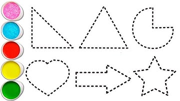 Shapes drawing for kids, Learn 2d shapes, colors for toddlers | Preschool Learning part - 1640