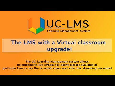 UC-LMS | Intro to top of the line LMS with Live Virtual Classroom