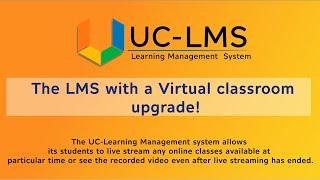 UC-LMS | Intro to top of the line LMS with Live Virtual Classroom