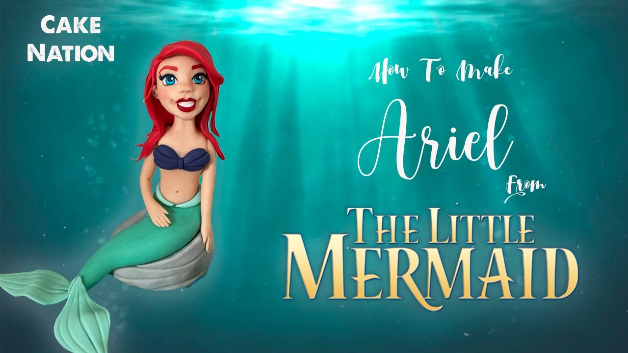 CAKE NATION | Learn How To Make An Ariel Fondant Cake Topper Little Mermaid