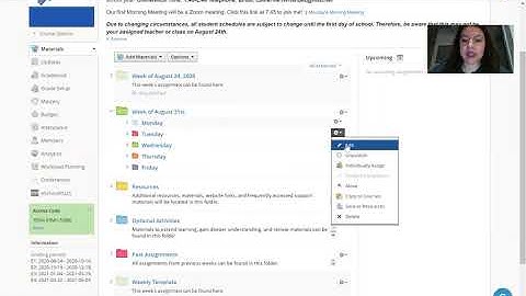 Schoology Tip: Unpublished Folders