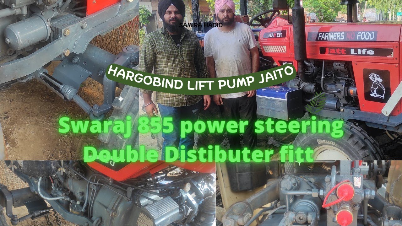 Swaraj 855 power steering+Double Distibuter fitt Hargobind lift pump