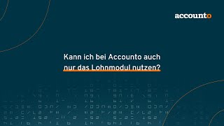Lohnmodul - Accounto Faq Friday