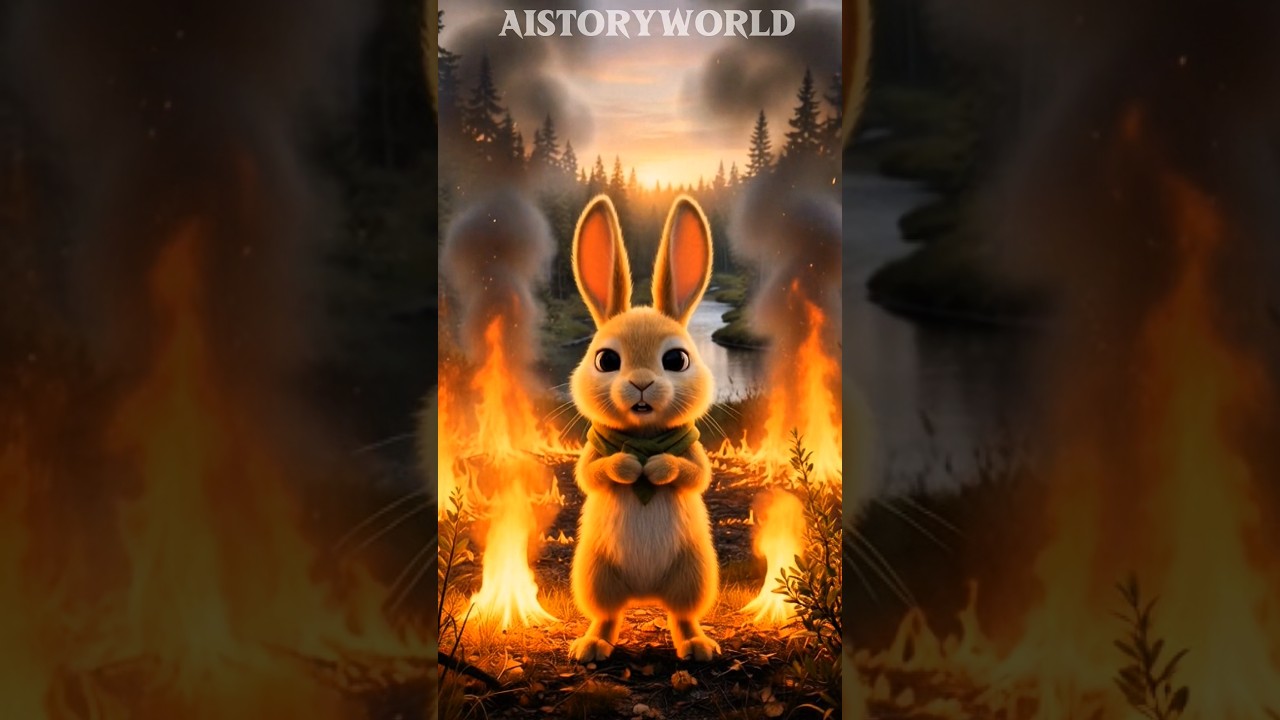 The Brave Little Rabbit Who Saved the Forest 🌿🔥 